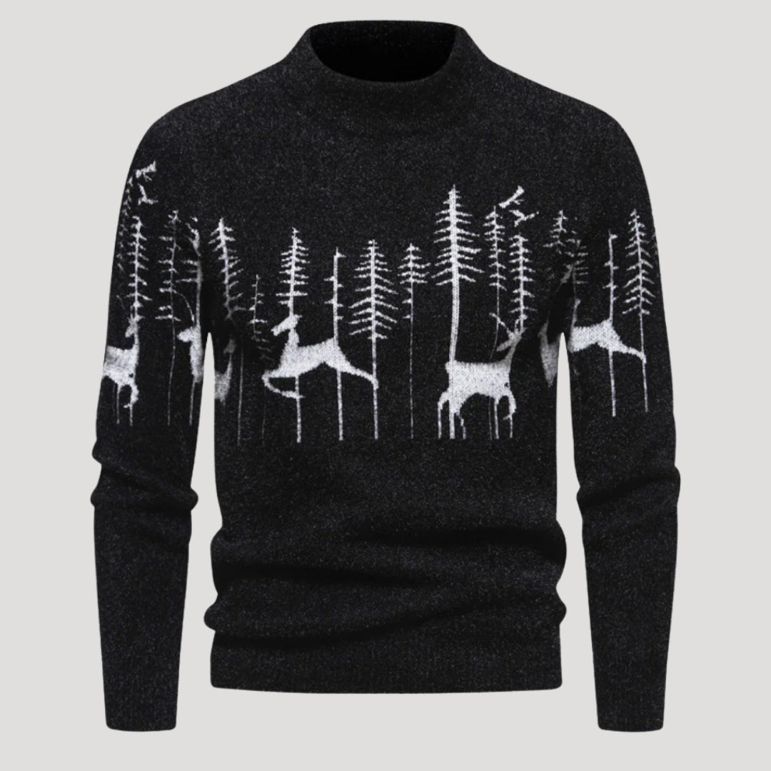 Men’s Graphic Sweater Knit Crew Neck Jumper