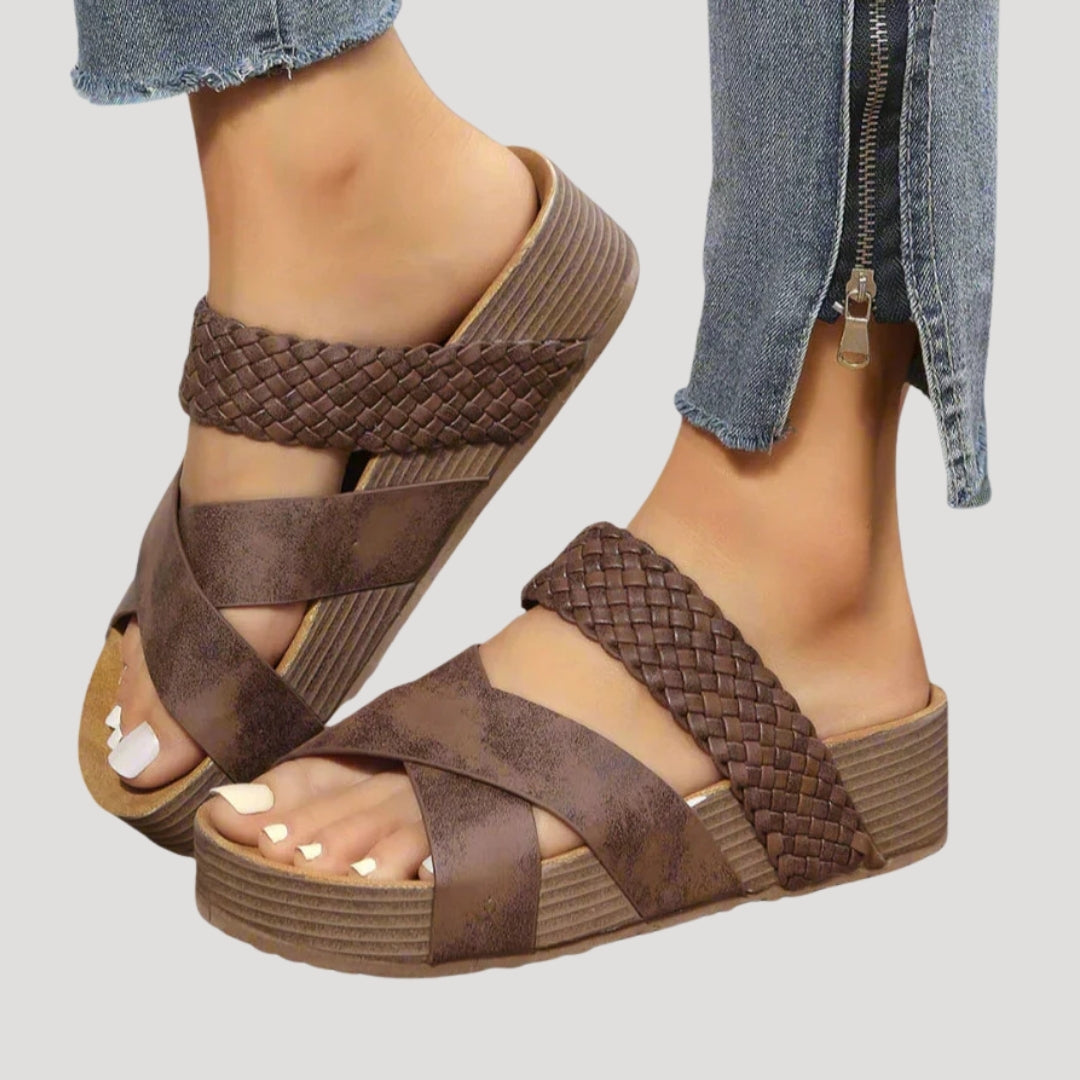 Women’s Sandals Platform Slide Strap Braided Casual