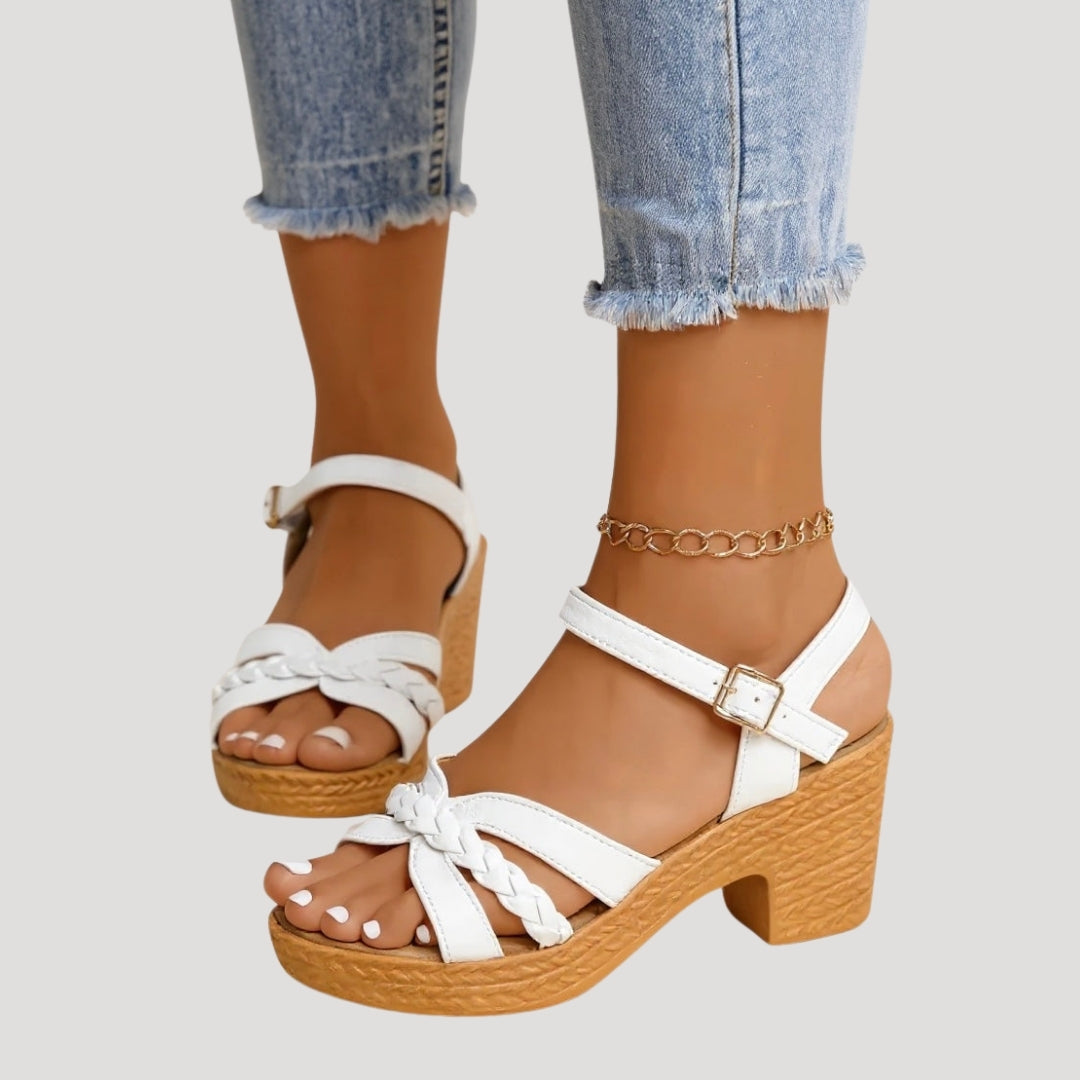 Women’s Sandals Platform Wedge Heeled Braided Ankle Strap