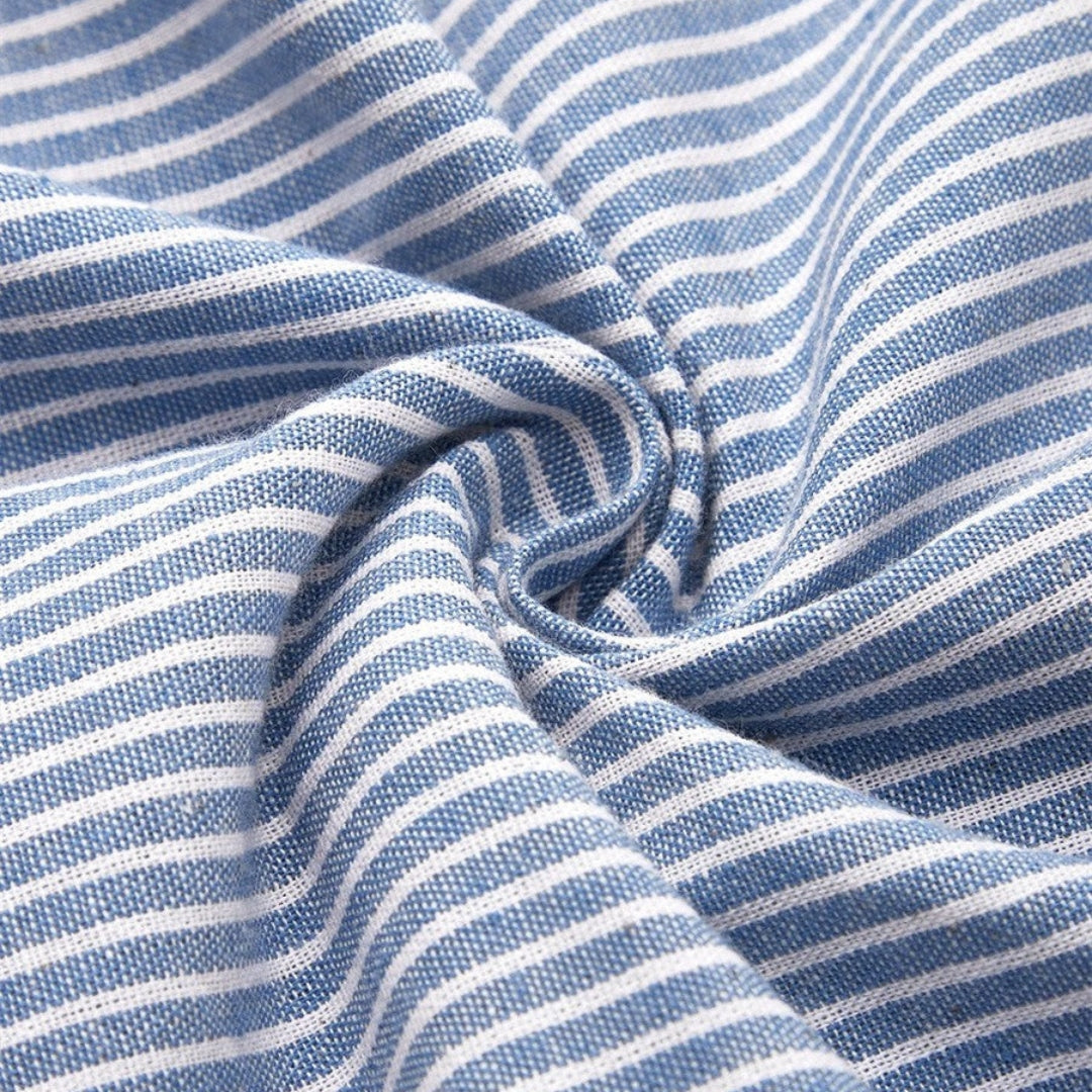 Women’s Midi Dress Short Sleeve Striped A Line