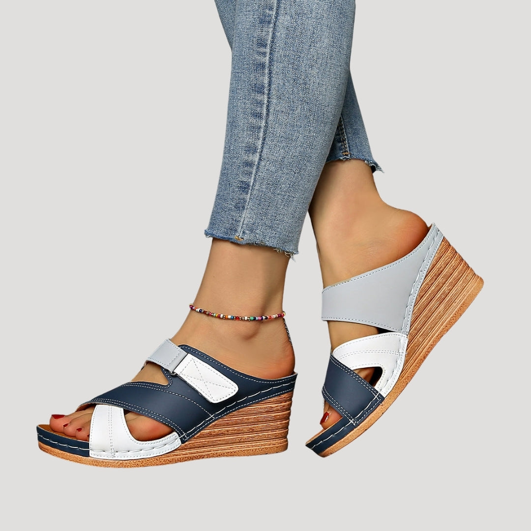 Women’s Sandals Platform Wedge Slip On Open Toe Comfort
