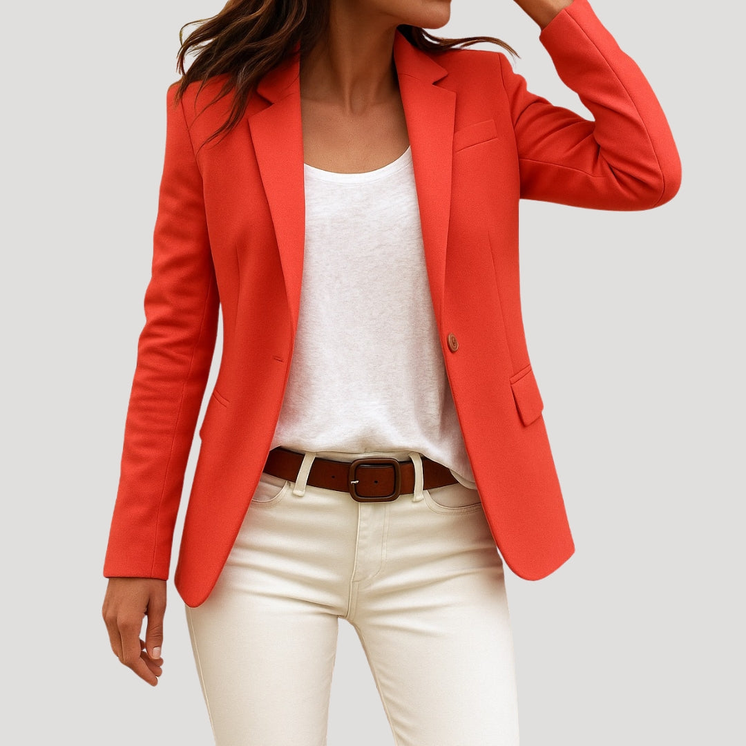 Women’s Tailored Blazer Classic Fit Structured Jacket