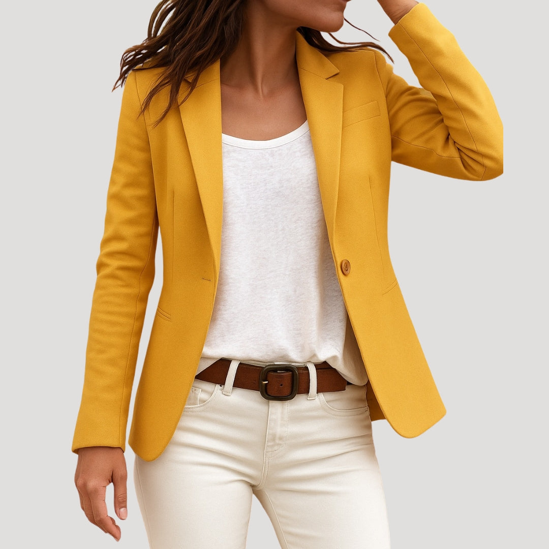 Women’s Tailored Blazer Classic Fit Structured Jacket