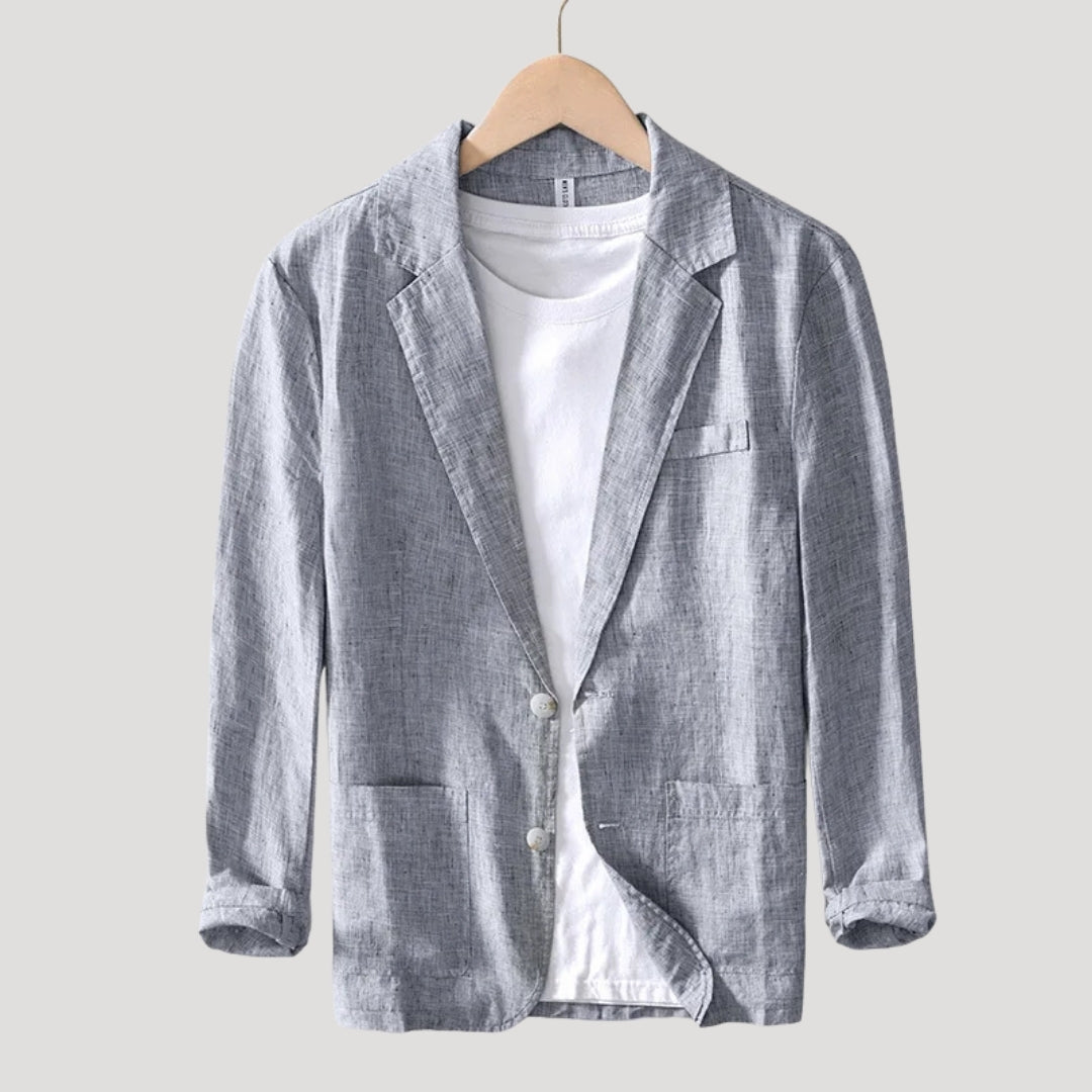Mens Linen Casual Blazer Lightweight Summer Smart Jacket