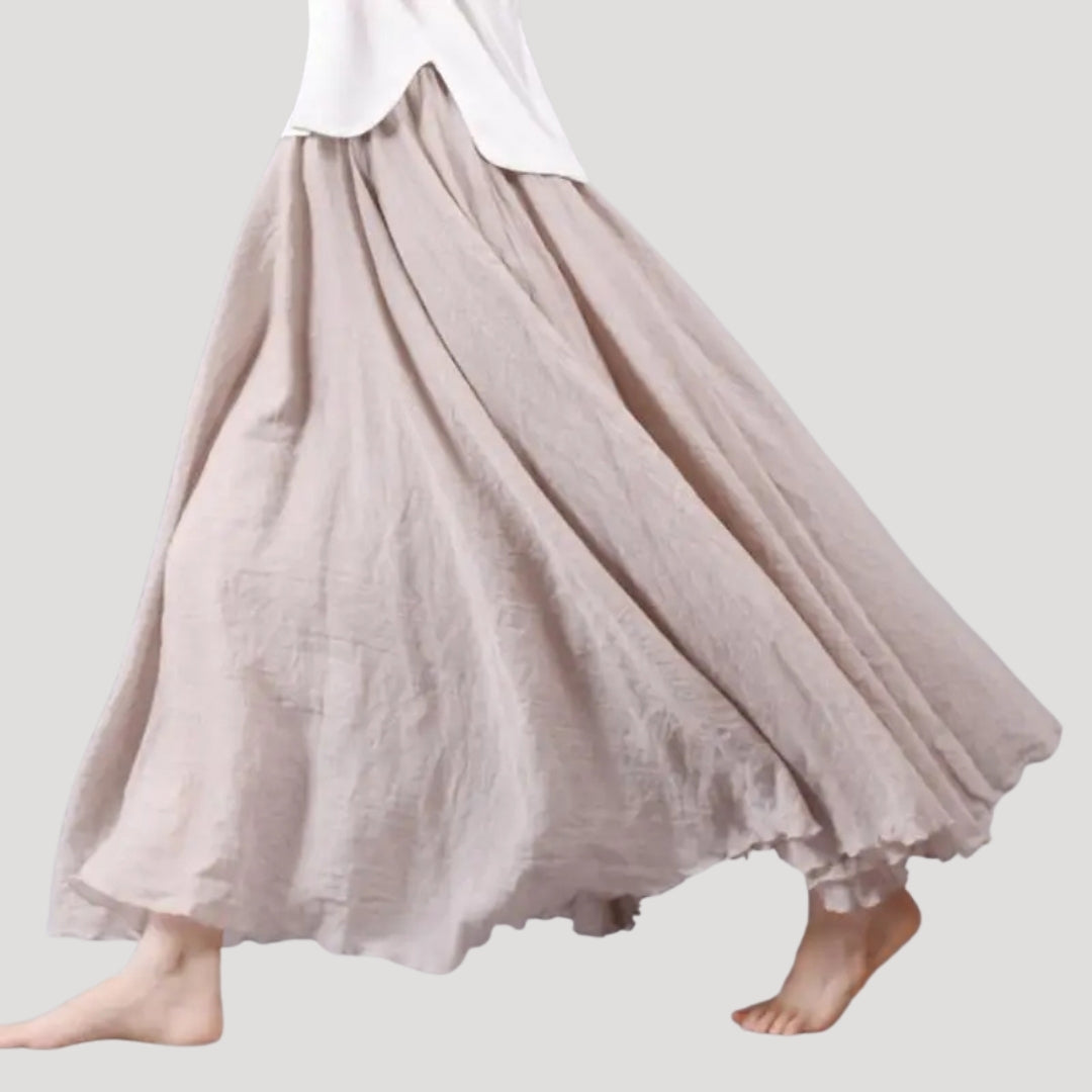 Women’s Maxi Skirt Long Flowy A Line High Waist Casual