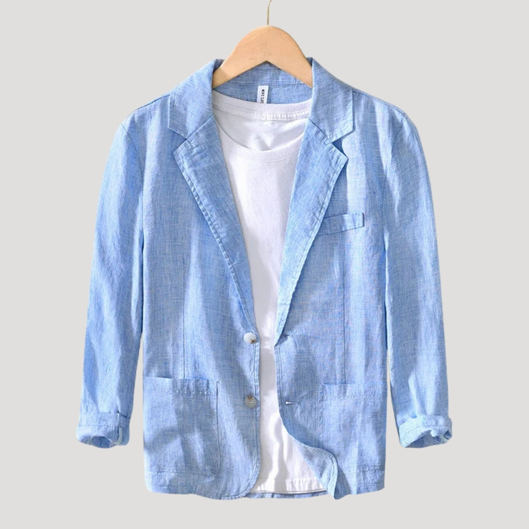 Mens Linen Casual Blazer Lightweight Summer Smart Jacket