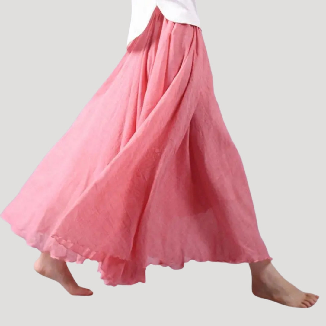 Women’s Maxi Skirt Long Flowy A Line High Waist Casual