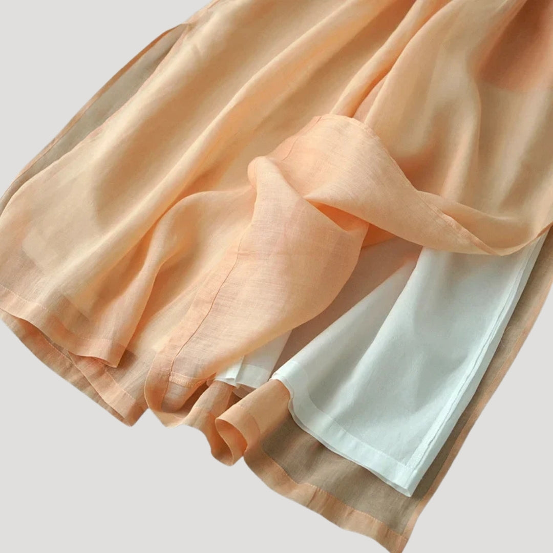 Women’s Wide Leg Pants Sheer Loose Elastic Waist Cropped