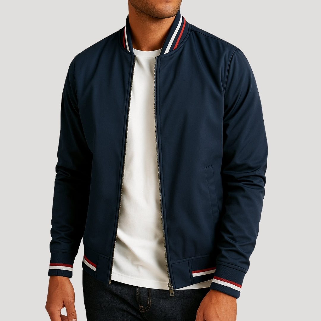 Mens Bomber Jacket Lightweight Casual Zip Up Outerwear