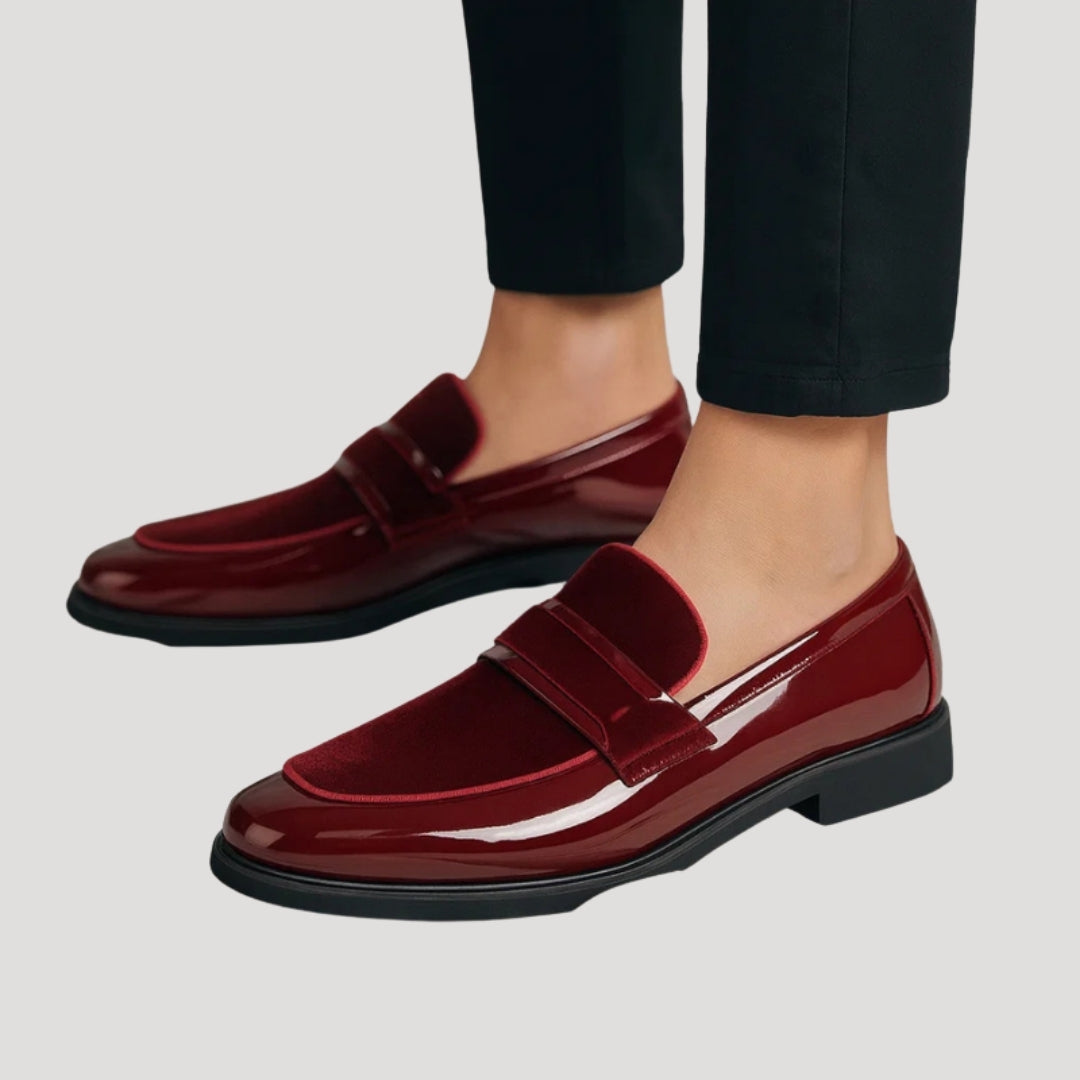 Men’s Velvet Dress Loafers Slip On Formal Party Shoes