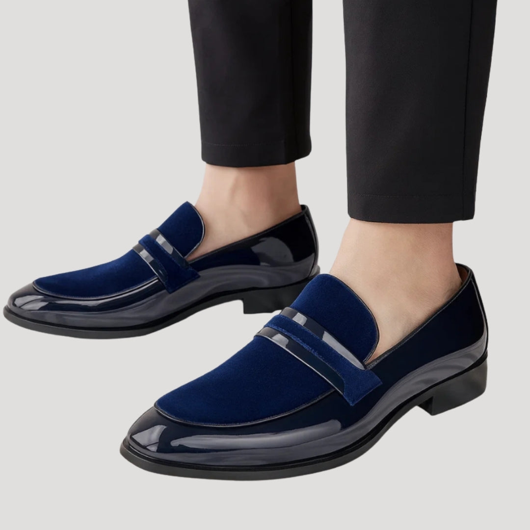 Men’s Velvet Dress Loafers Slip On Formal Party Shoes
