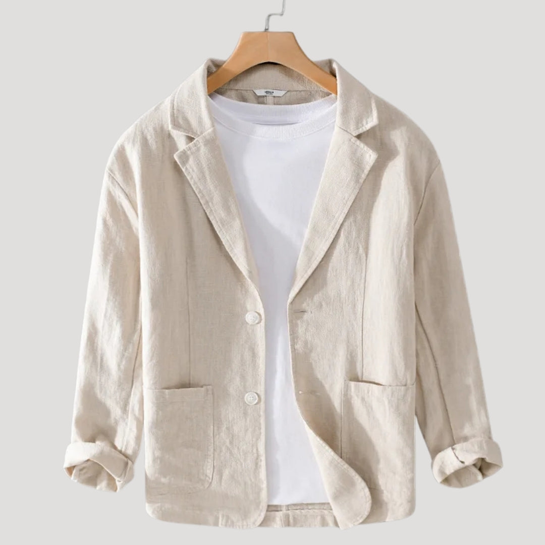 Mens Blazer Casual Lightweight Linen Sport Coat Jacket