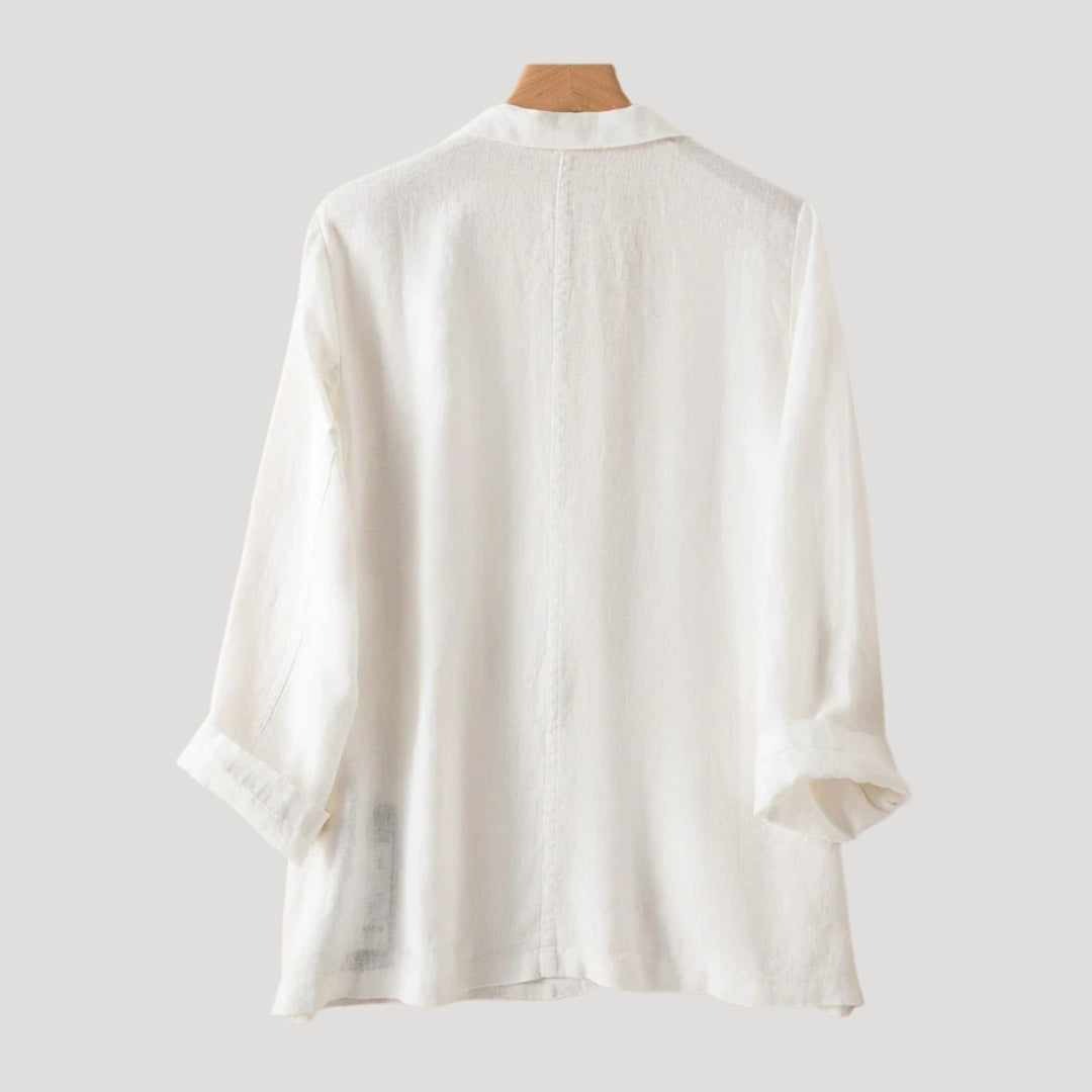 Women’s Blazer Lightweight Casual Linen Summer Jacket