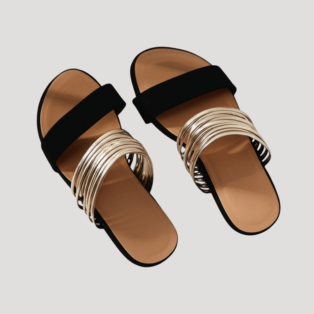 Women's Slide Sandals Open Toe Flat Summer Slip On