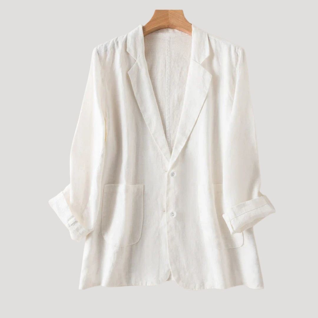 Women’s Blazer Lightweight Casual Linen Summer Jacket
