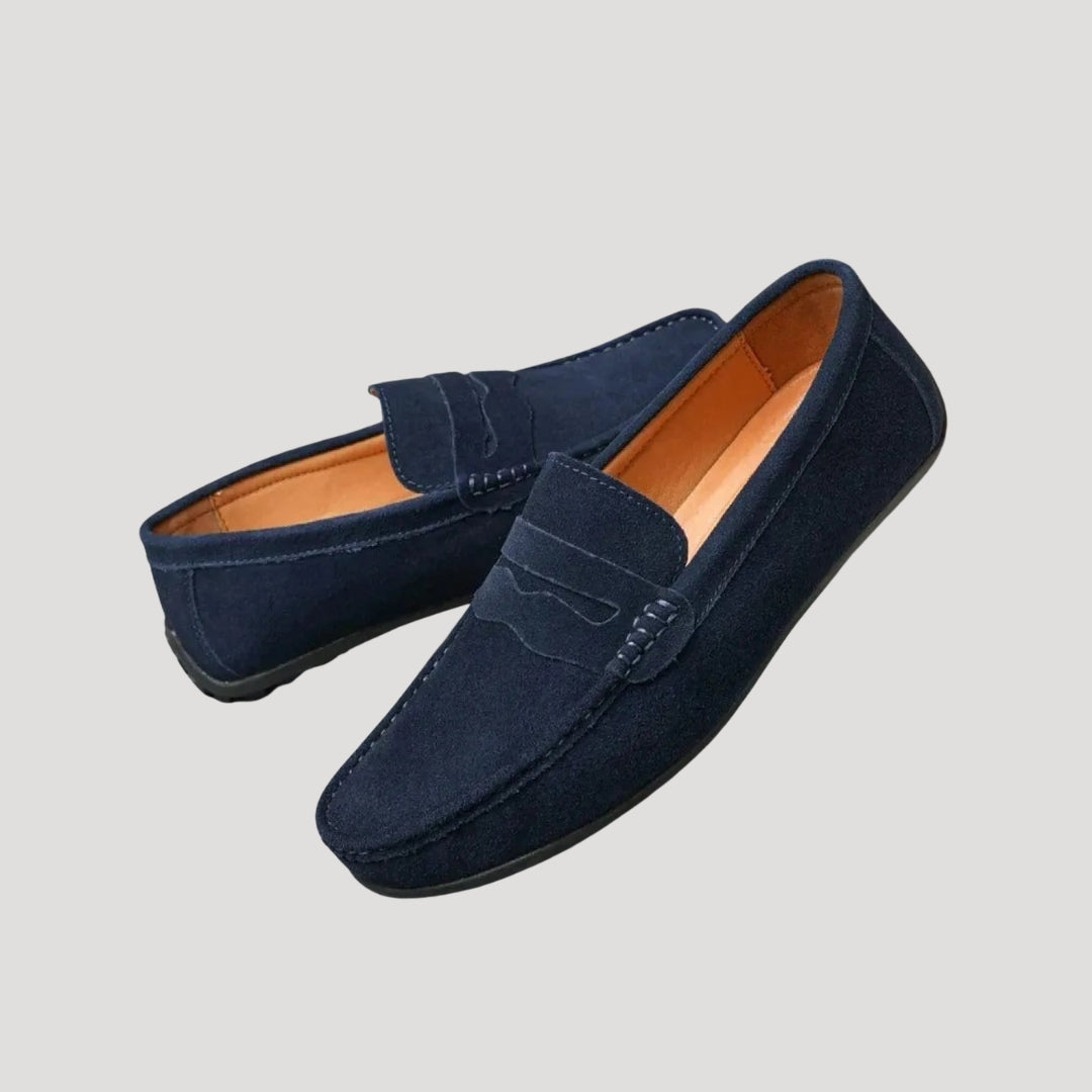 Men Suede Loafers Slip On Classic Comfortable Casual Shoes