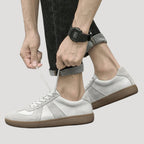 Men’s Suede Lace Up Sneakers Thick Sole Casual Shoes