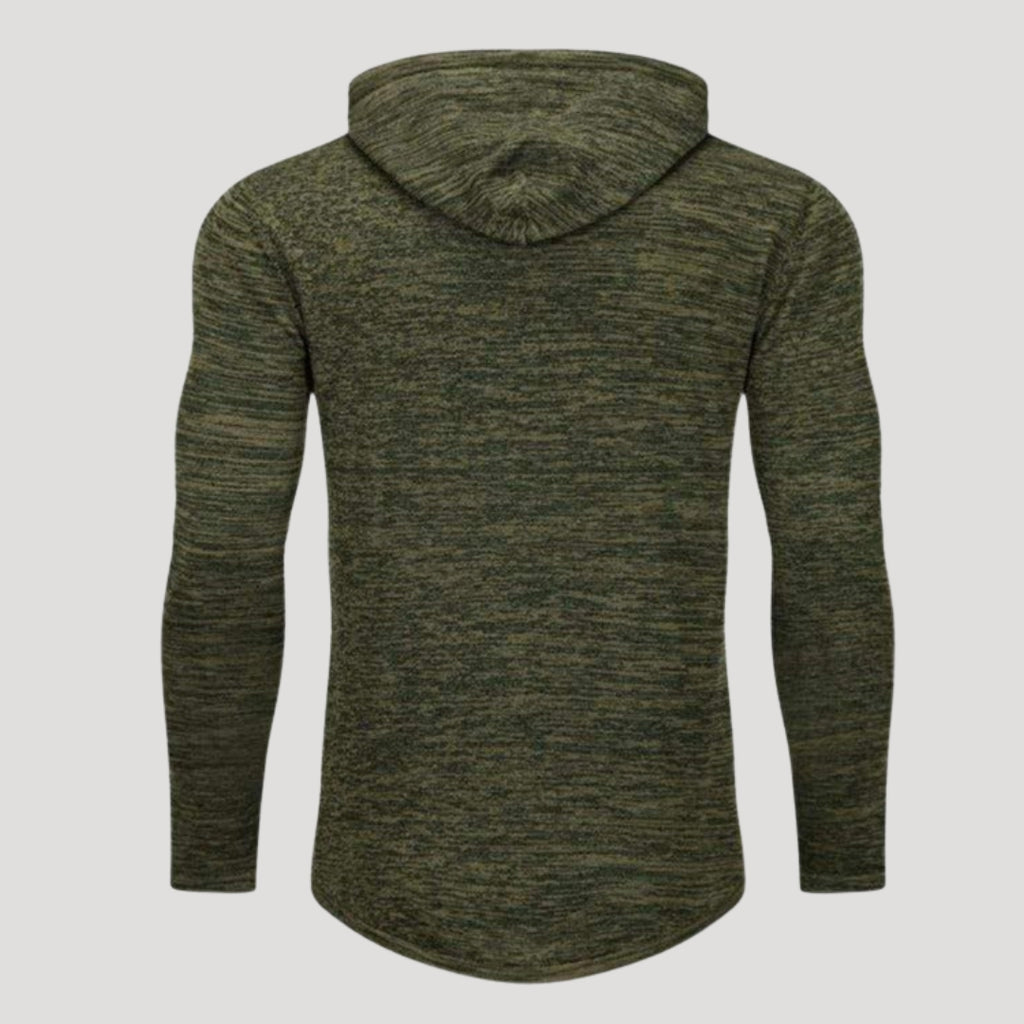 Men’s Slim Fit Knit Pullover Hoodie Casual Long Sleeve Sweatshirt