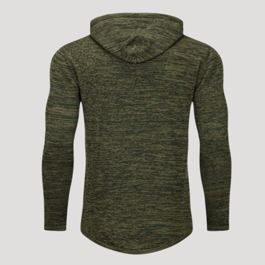 Men’s Slim Fit Knit Pullover Hoodie Casual Long Sleeve Sweatshirt
