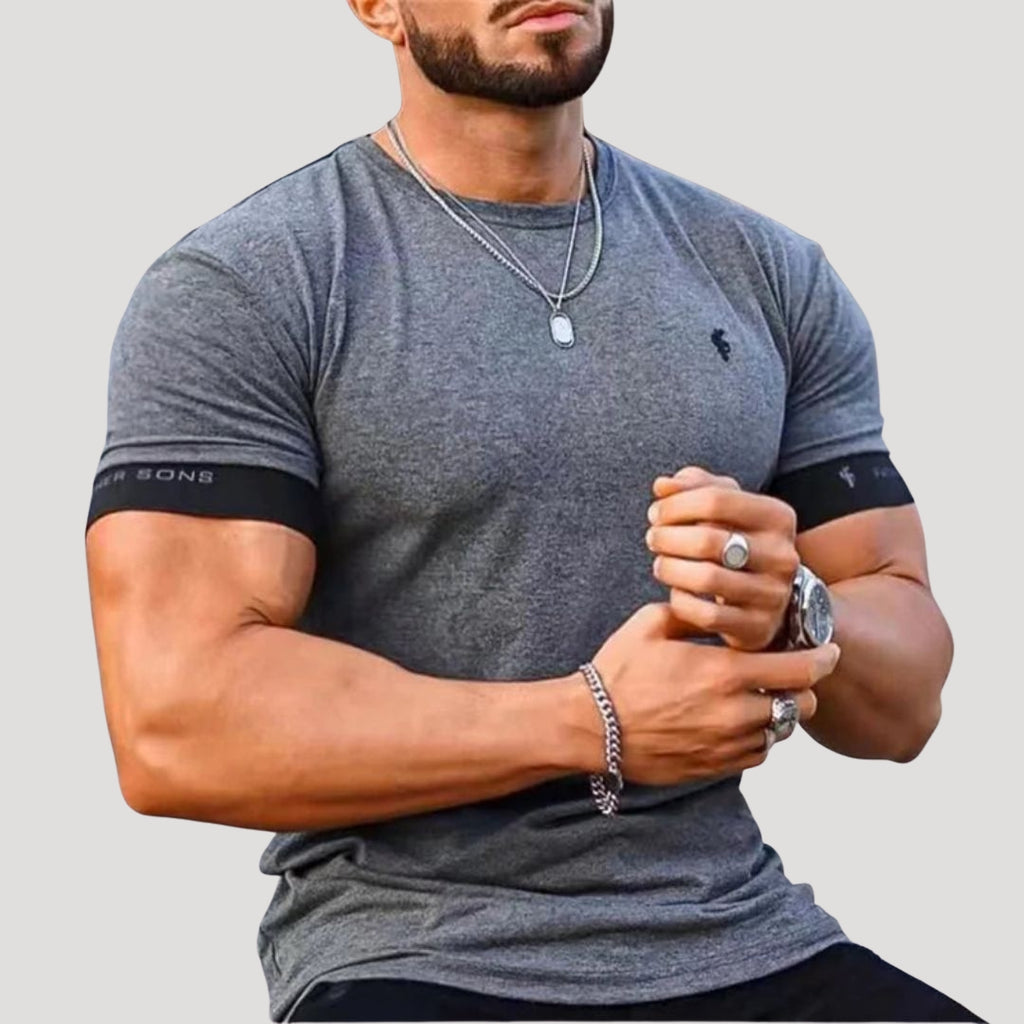 Men’s Slim Fit Crew Neck Short Sleeve Muscle T Shirt Top