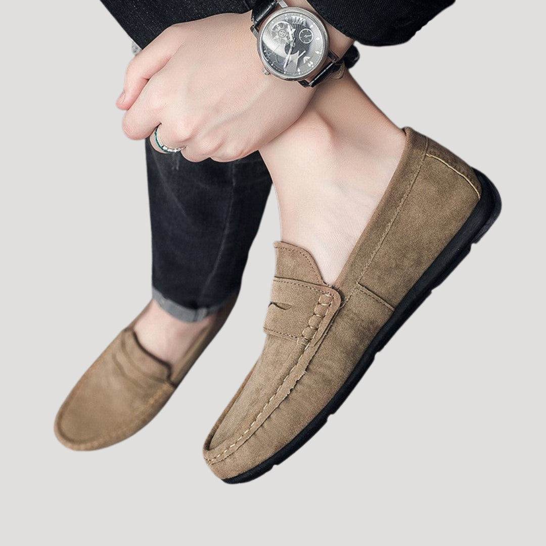 Men’s Suede Loafers Slip On Casual Flat Shoes