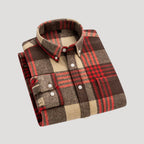 Men’s Plaid Flannel Overshirt Button Front Shacket