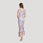 Women’s Summer Dress Floral Midi Sheer Embroidered Bodycon