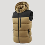 Men’s Puffer Vest Hooded Quilted Sleeveless Jacket