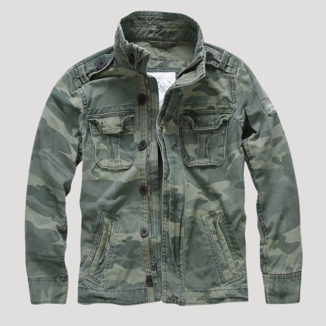 Men’s Hooded Bomber Jacket Zip Up Utility Outerwear Coat