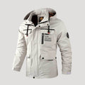 Men’s Hooded Puffer Jacket Zip Front Outdoor Coat
