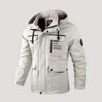 Men’s Hooded Puffer Jacket Zip Front Outdoor Coat
