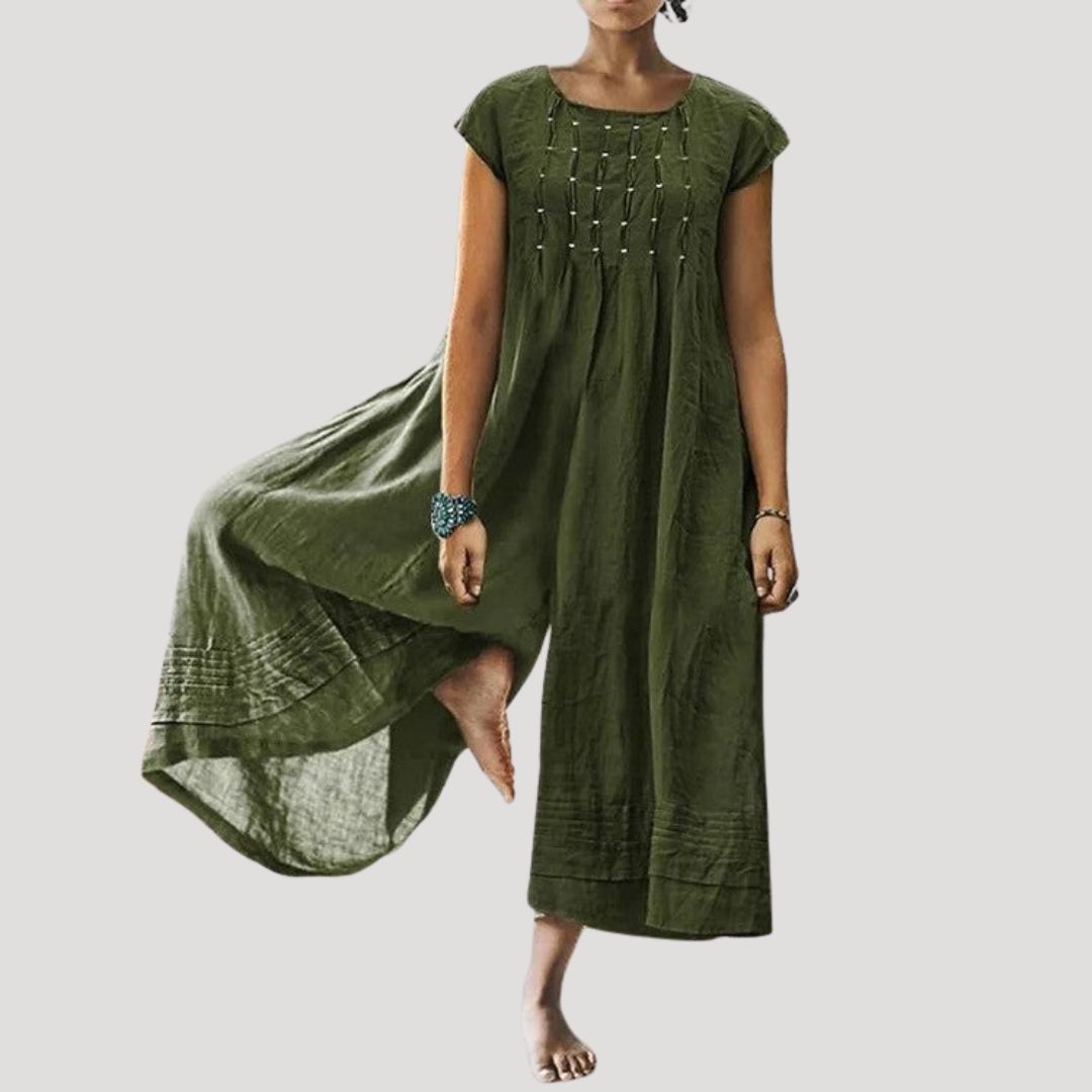 Women’s Linen Maxi Dress Relaxed Fit Flowing Casual Dress