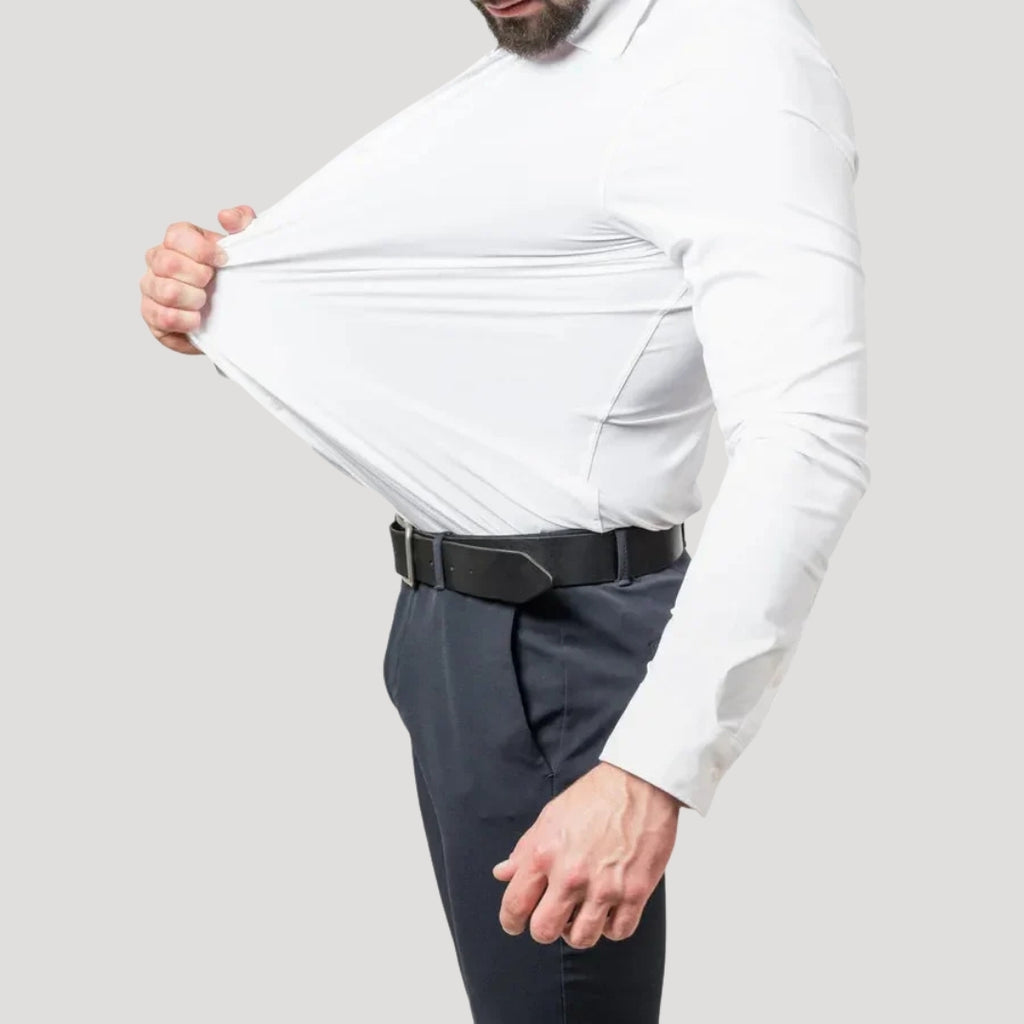 Mens Dress Shirt Long Sleeve Button Down Stretch Casual