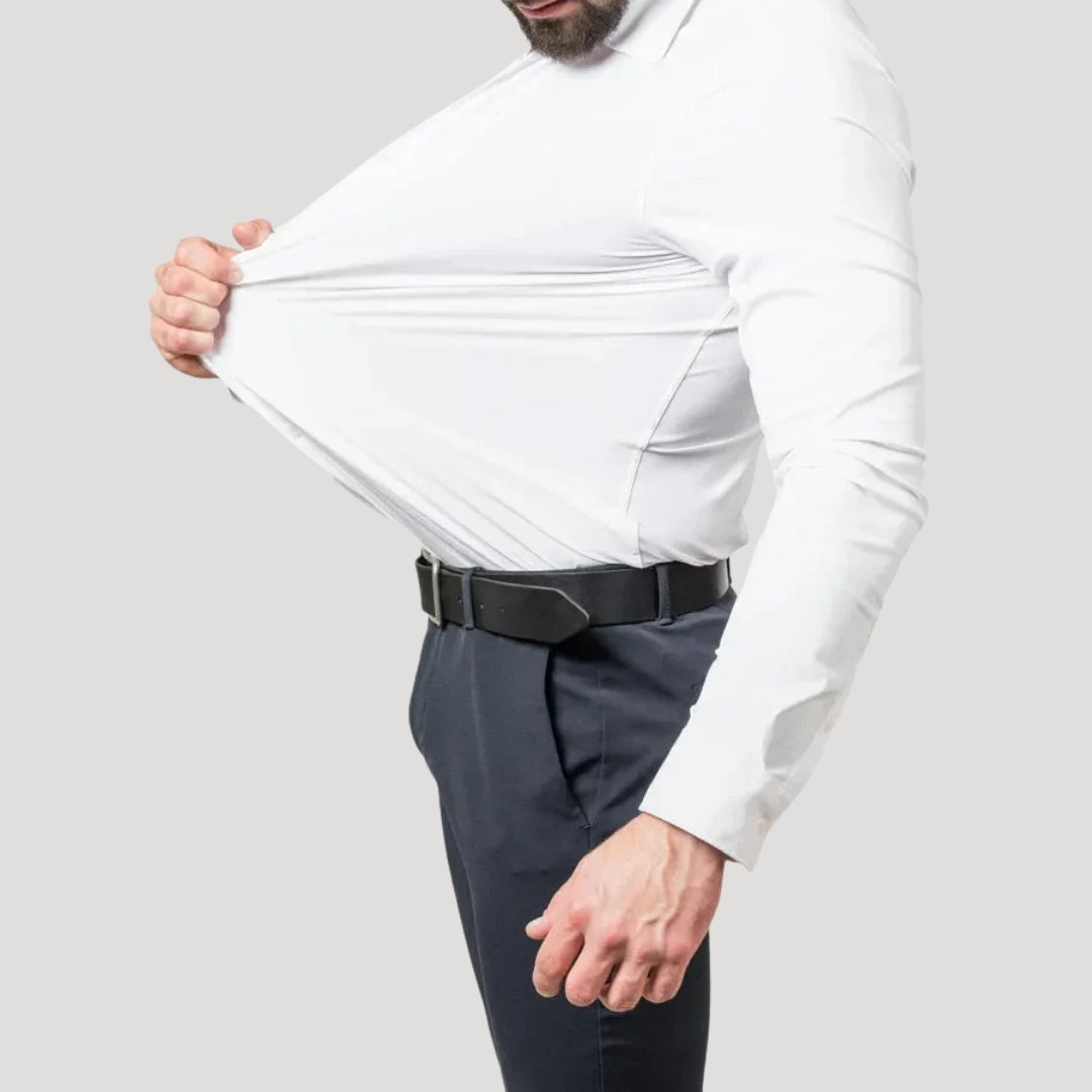 Mens Dress Shirt Long Sleeve Button Down Stretch Casual