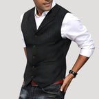 Men’s Blazer Vest Casual Slim Fit Button Lightweight Outerwear