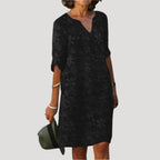 Women’s Summer Dress Floral Shift Casual Midi V Neck
