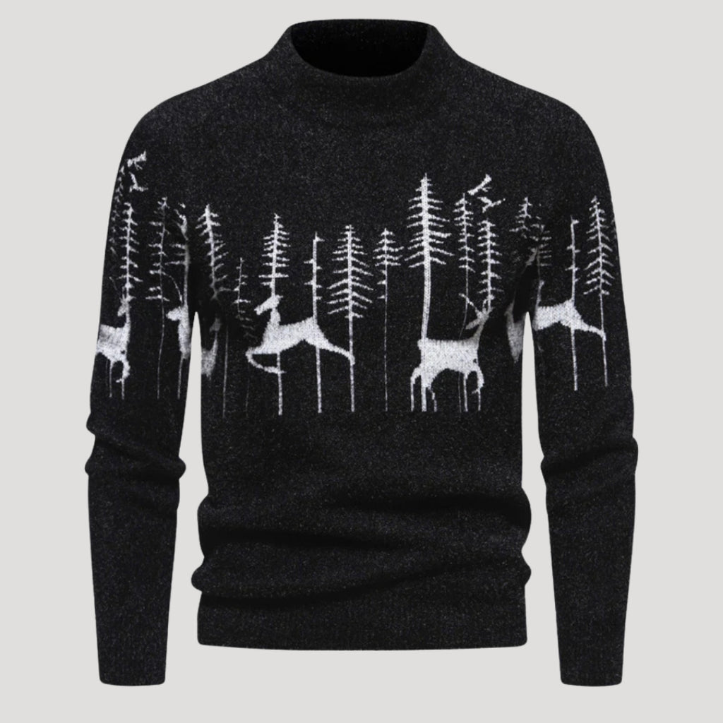 Men’s Graphic Sweater Knit Crew Neck Jumper