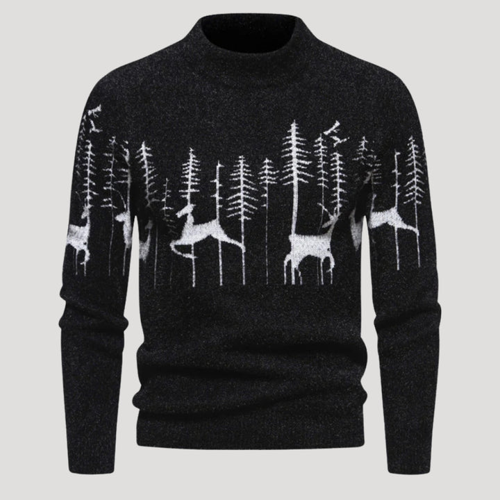 Men’s Graphic Sweater Knit Crew Neck Jumper