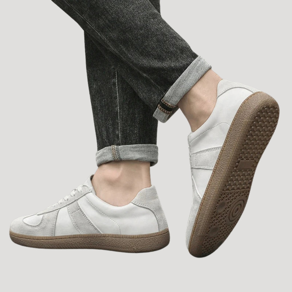 Men’s Suede Lace Up Sneakers Thick Sole Casual Shoes