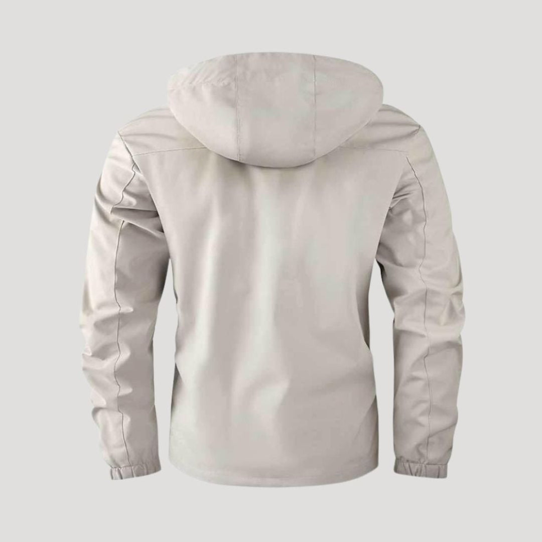 Men’s Hooded Puffer Jacket Zip Front Outdoor Coat