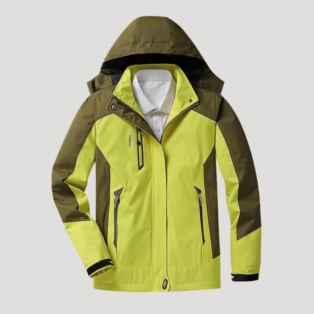 Women’s Hooded Waterproof Ski Jacket Outdoor Zip Outerwear
