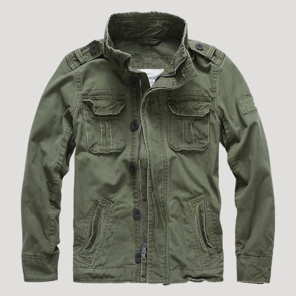Men’s Hooded Bomber Jacket Zip Up Utility Outerwear Coat