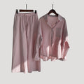 Women’s Linen Shirt Wide Leg Pants Matching Two Piece Set