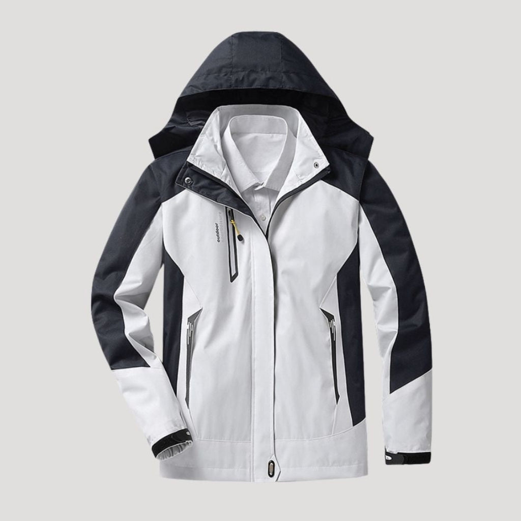 Women’s Hooded Waterproof Ski Jacket Outdoor Zip Outerwear