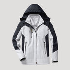 Women’s Hooded Waterproof Ski Jacket Outdoor Zip Outerwear
