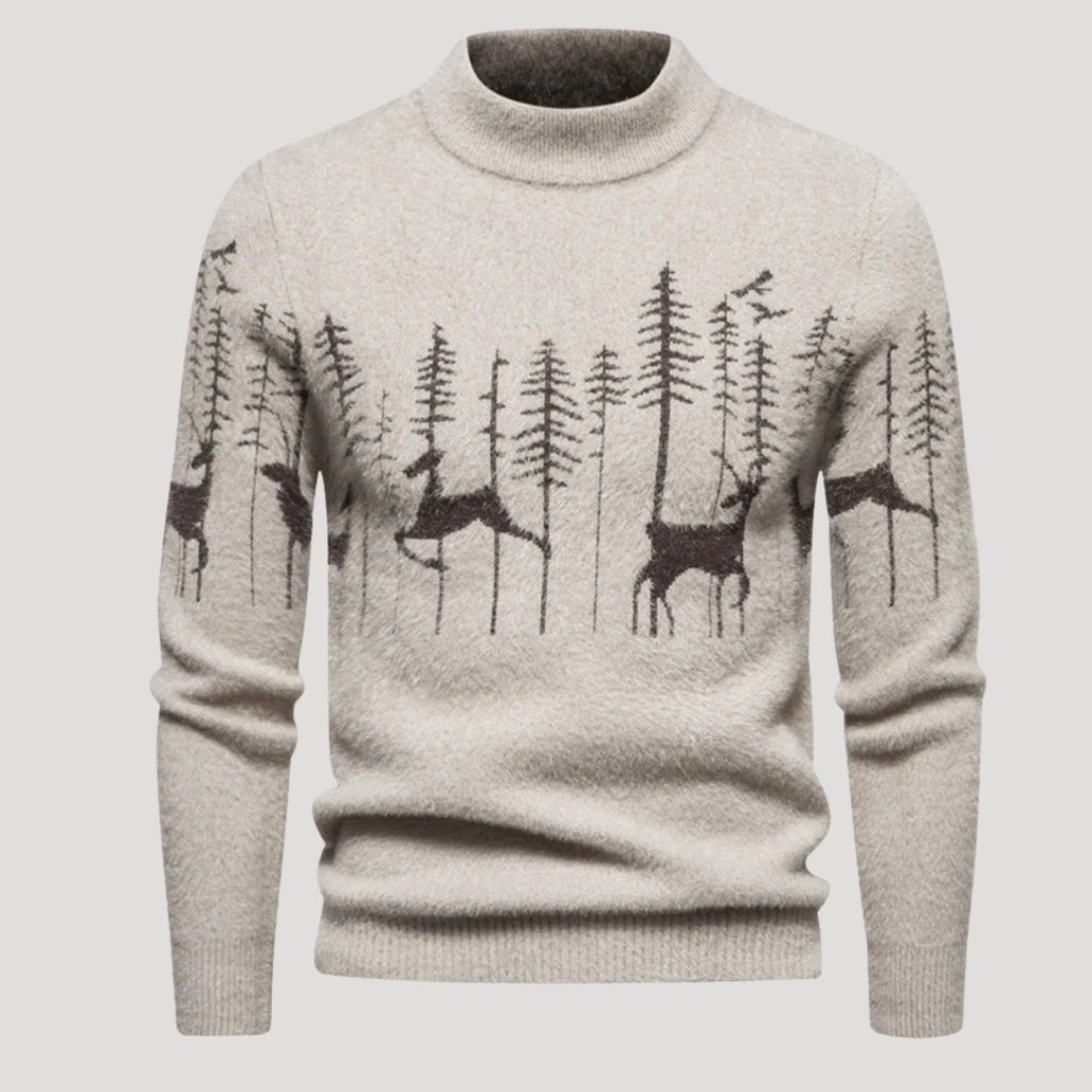 Men’s Graphic Sweater Knit Crew Neck Jumper