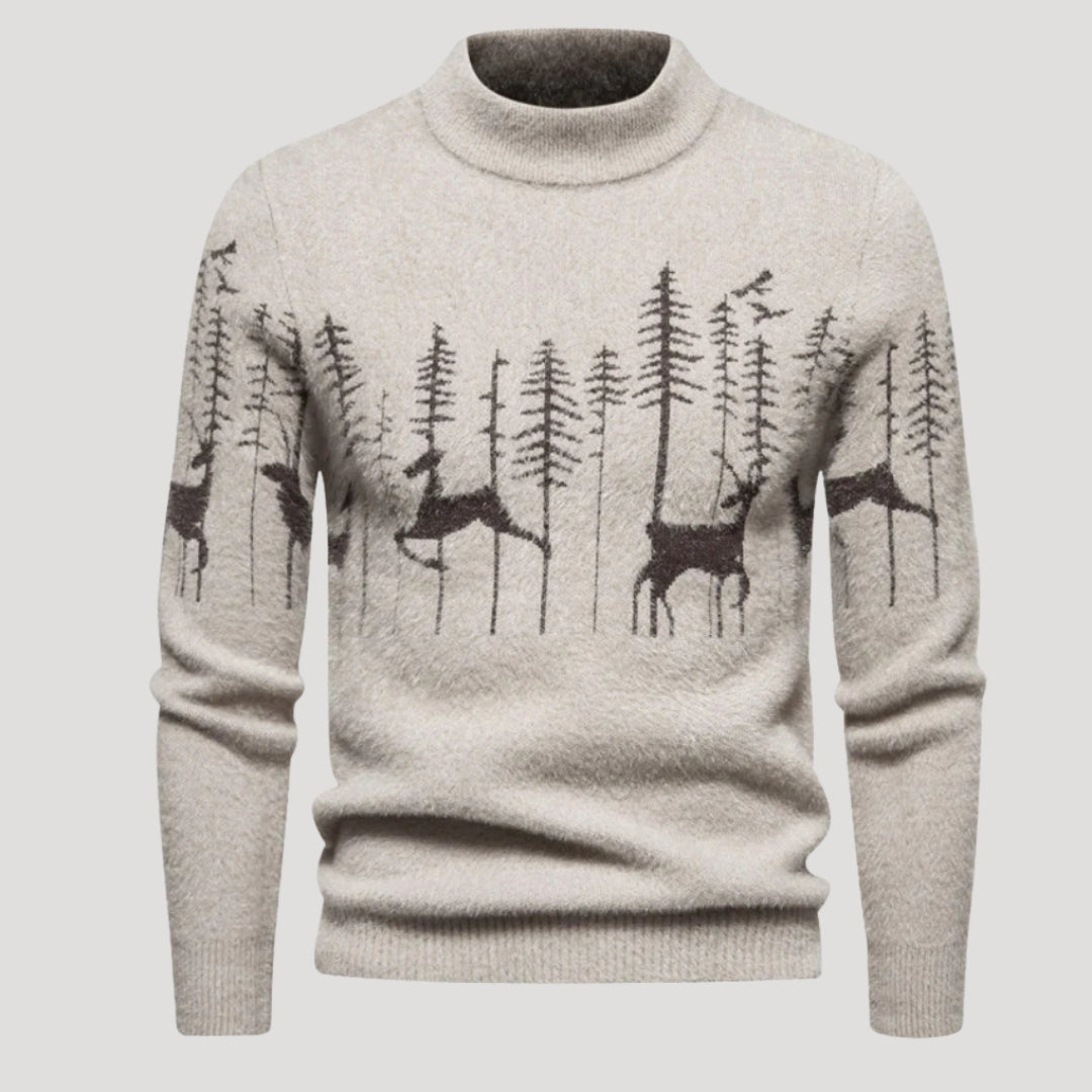 Men’s Graphic Sweater Knit Crew Neck Jumper