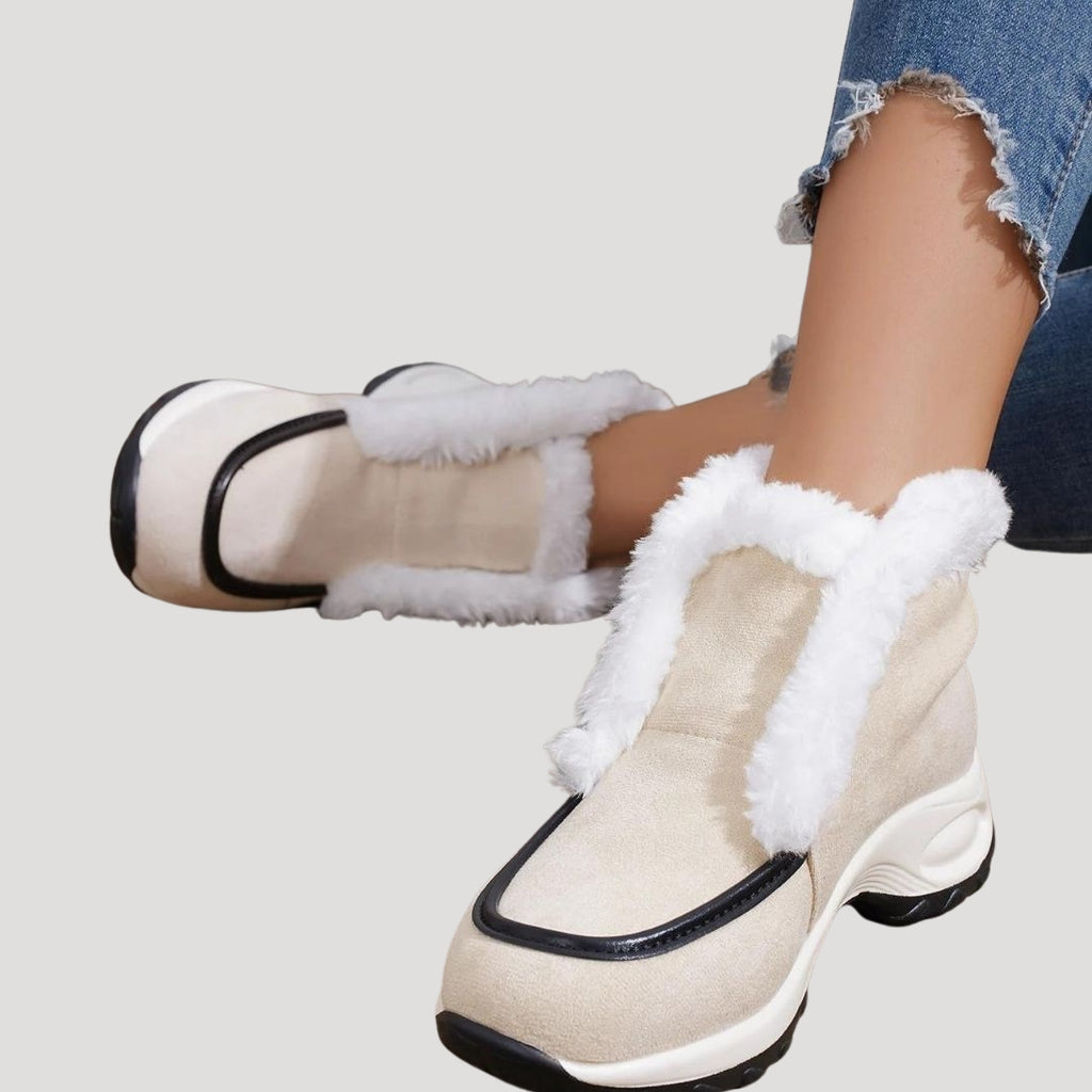 Women’s Ankle Boots Platform Slip On Fur Casual