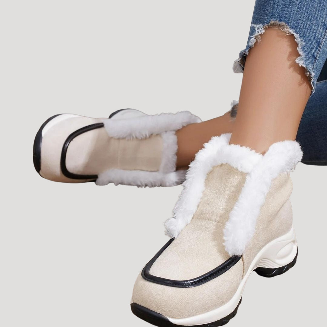 Women’s Ankle Boots Platform Slip On Fur Casual