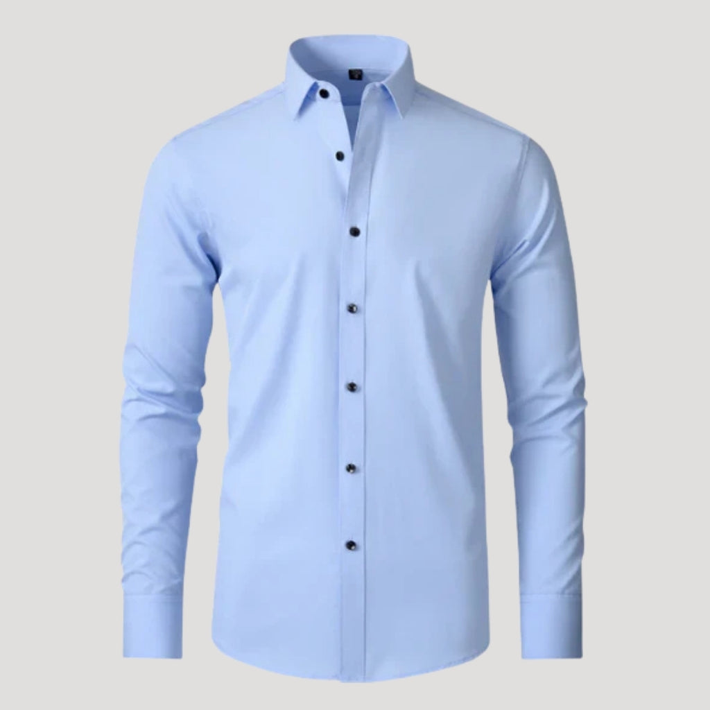 Mens Dress Shirt Long Sleeve Button Down Stretch Casual
